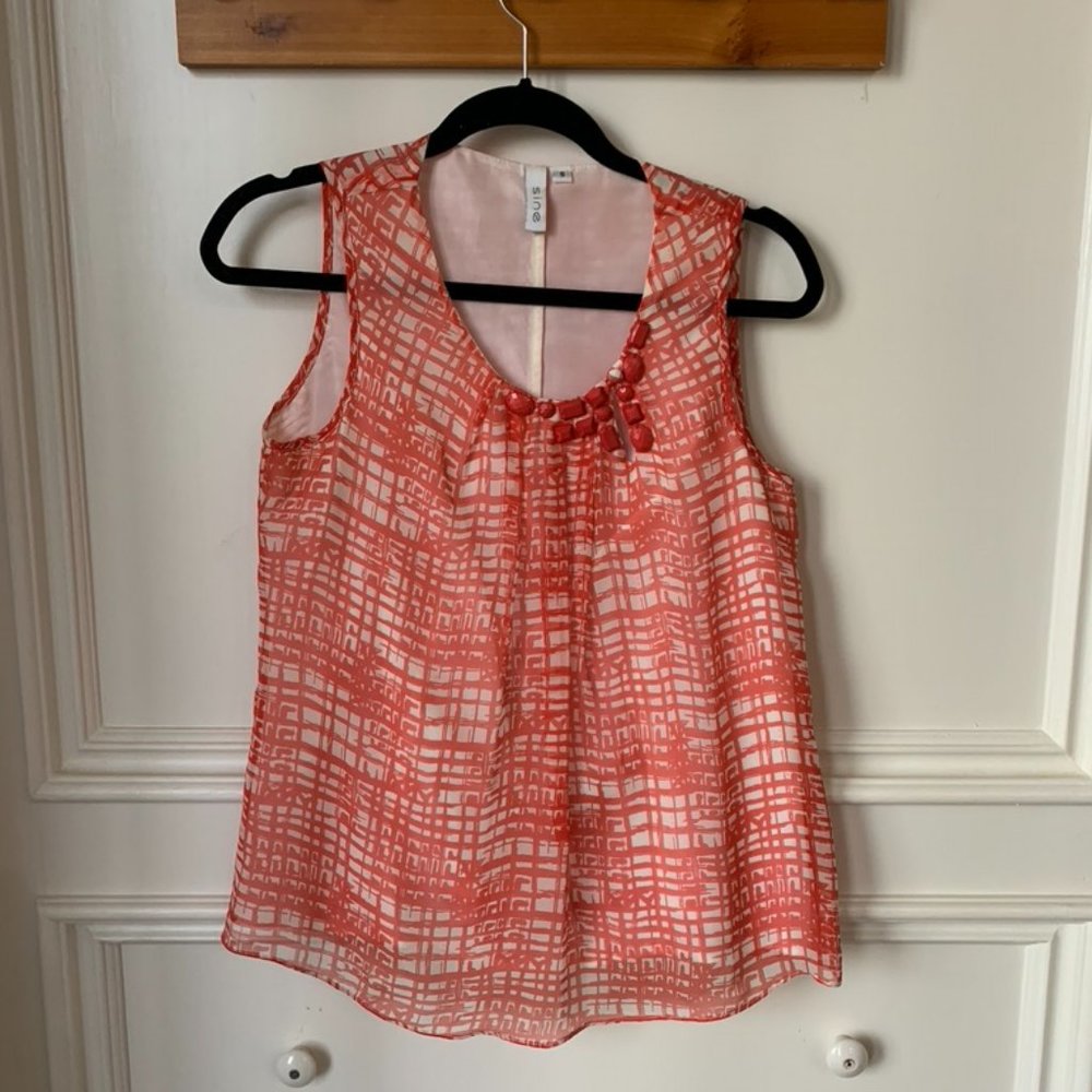 Sine Embellished Coral Top